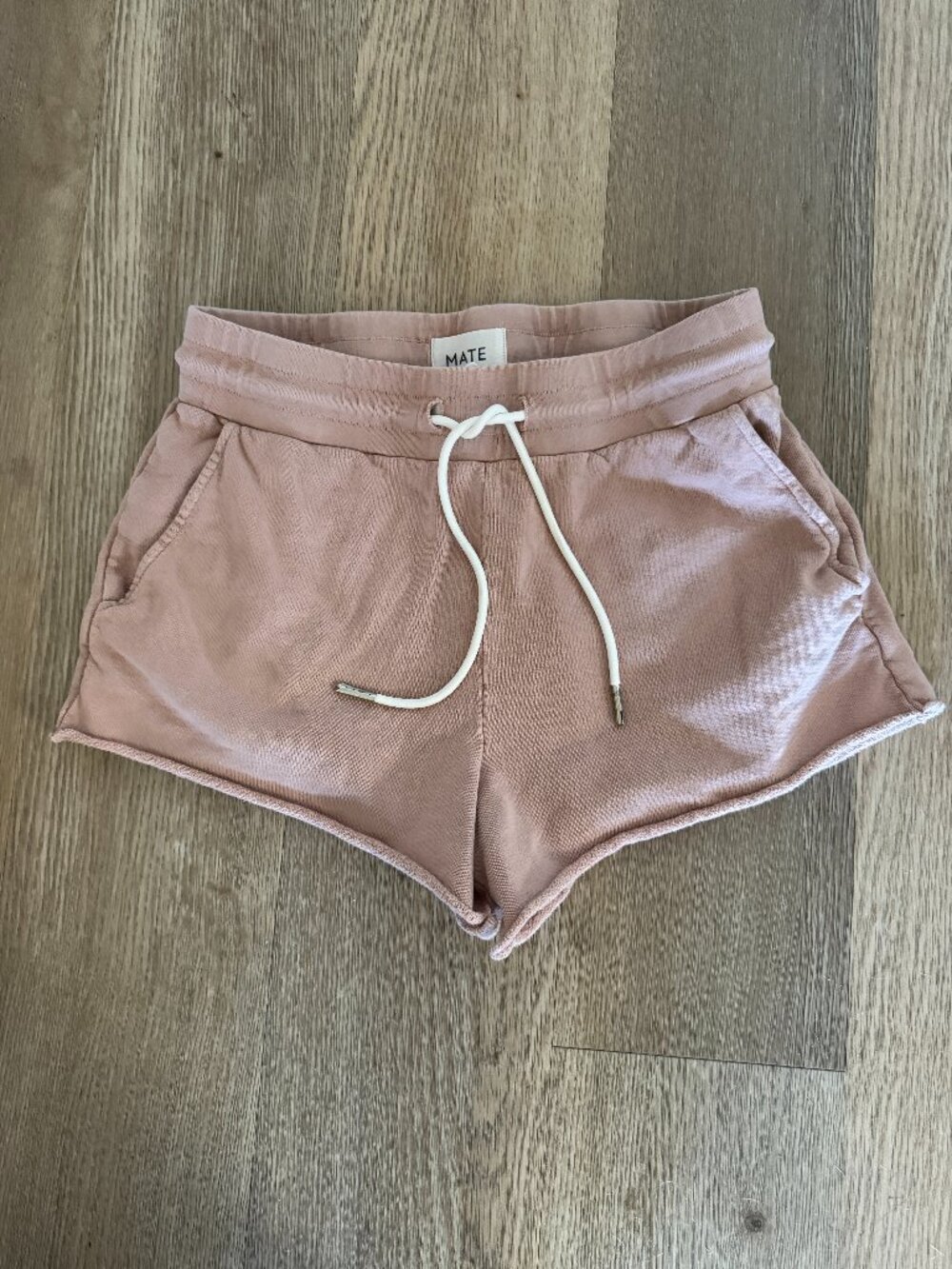 MATE THE LABEL organic cotton Rose Pink Terry Shorts XS